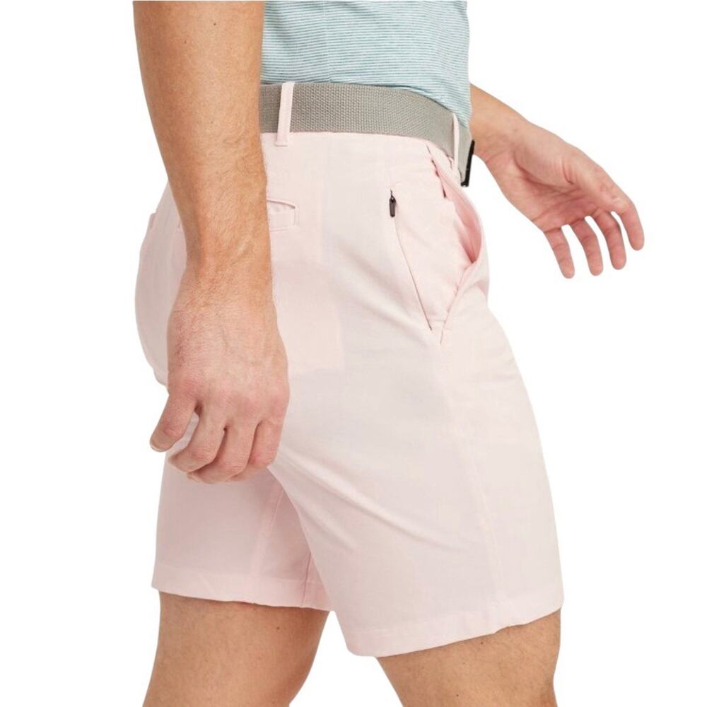 All In Motion Men's Golf Shorts Size 36 Pink 8" Inseam UPF 50+ 4 Way Stretch